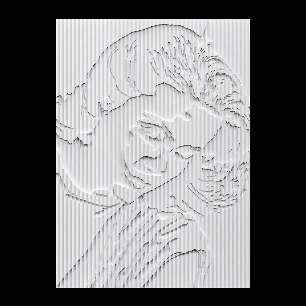 Wall deco – PORTRAIT B-34 3ds Max