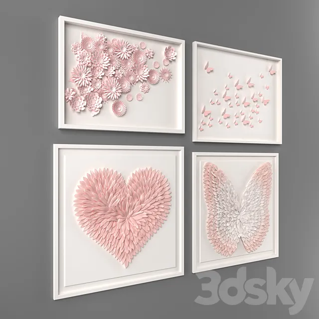 Wall decor 2 Restoration Hardware 3ds Max