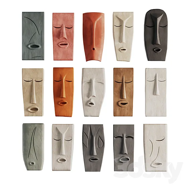 Wall Decor Mask 3ds Max