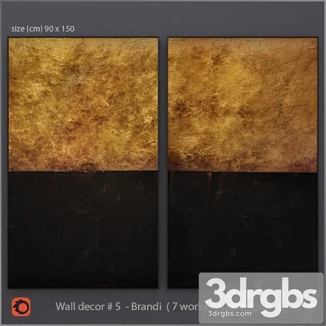 Wall decor – pictures set 5 3dsmax Download