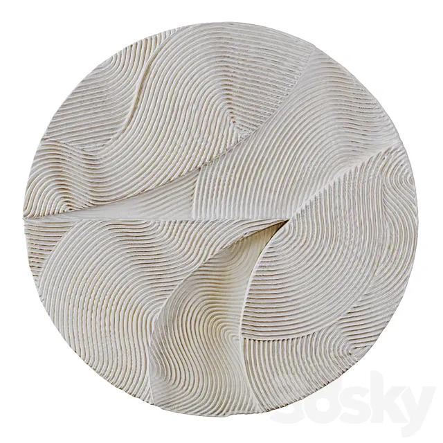 Wall decor WHITE SPHERE RELIEF by Krogh Andersen 3DS Max Model