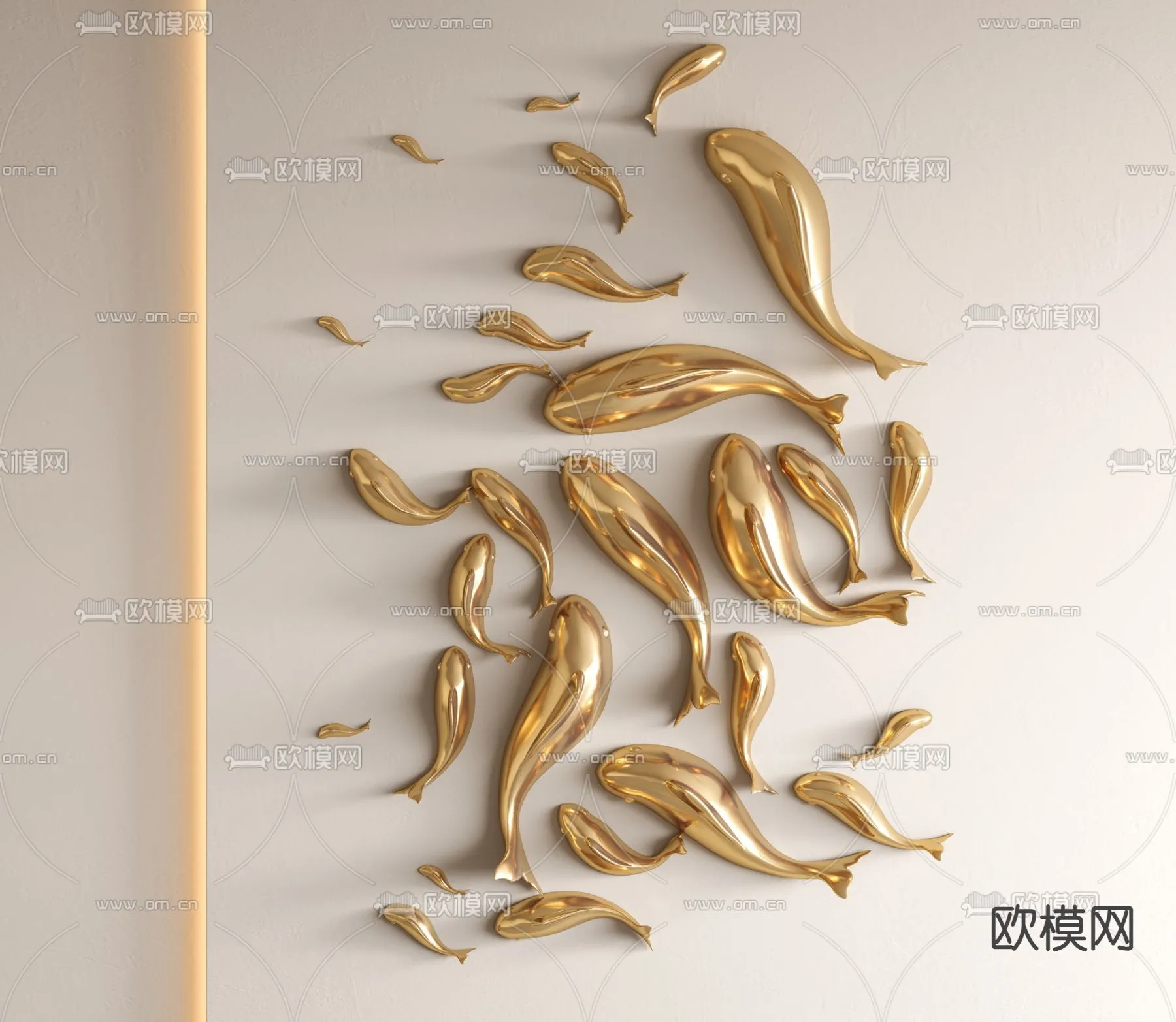 Wall Decoration 3D Models – Decor Sets – 008 – CORONA Render