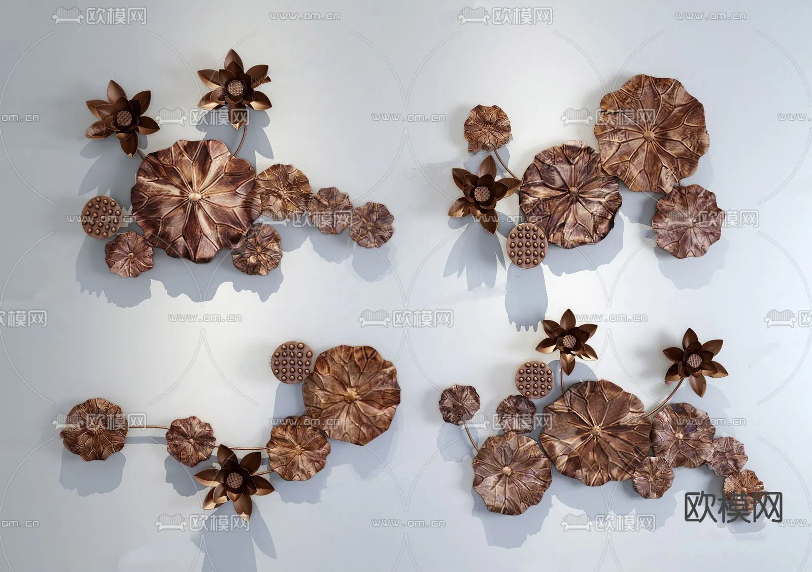 Wall Decoration 3D Models – Decor Sets – 012 – VRAY Render