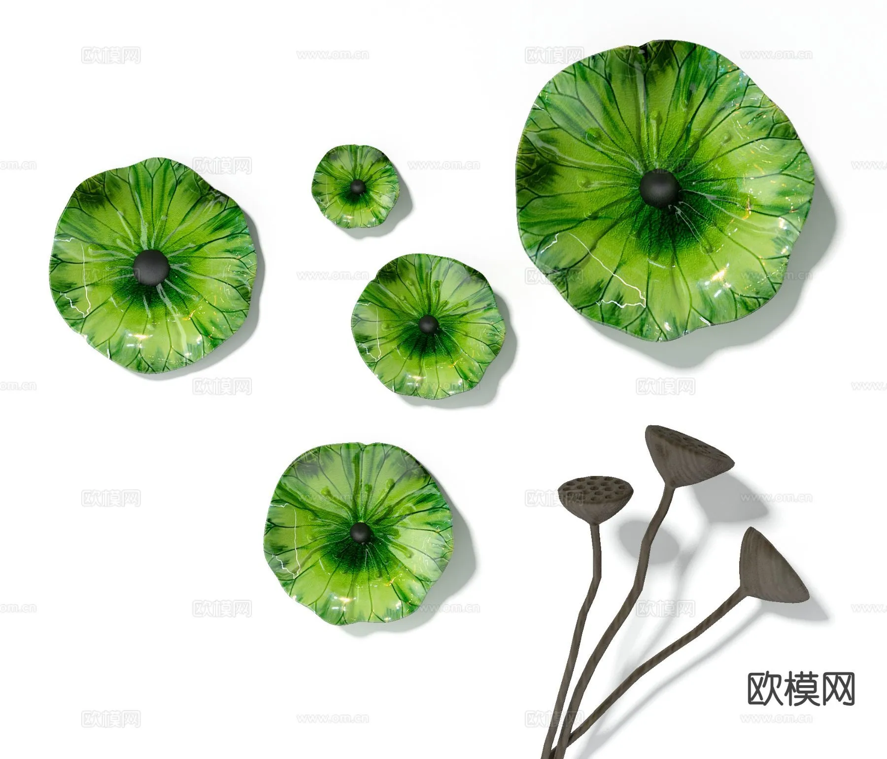 Wall Decoration 3D Models – Decor Sets – 018 – VRAY Render