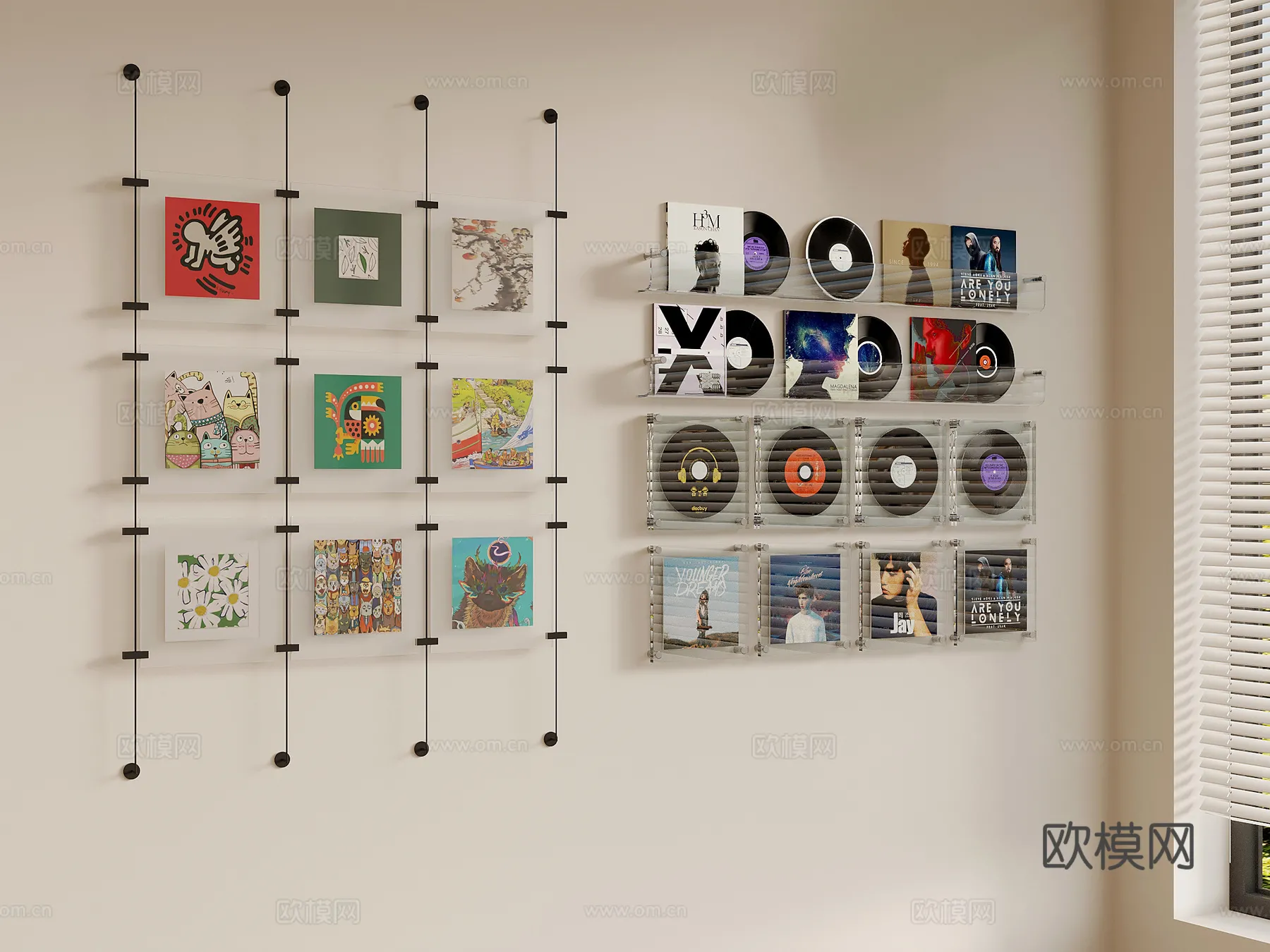 Wall Decoration 3D Models – Decor Sets – 021 – VRAY Render