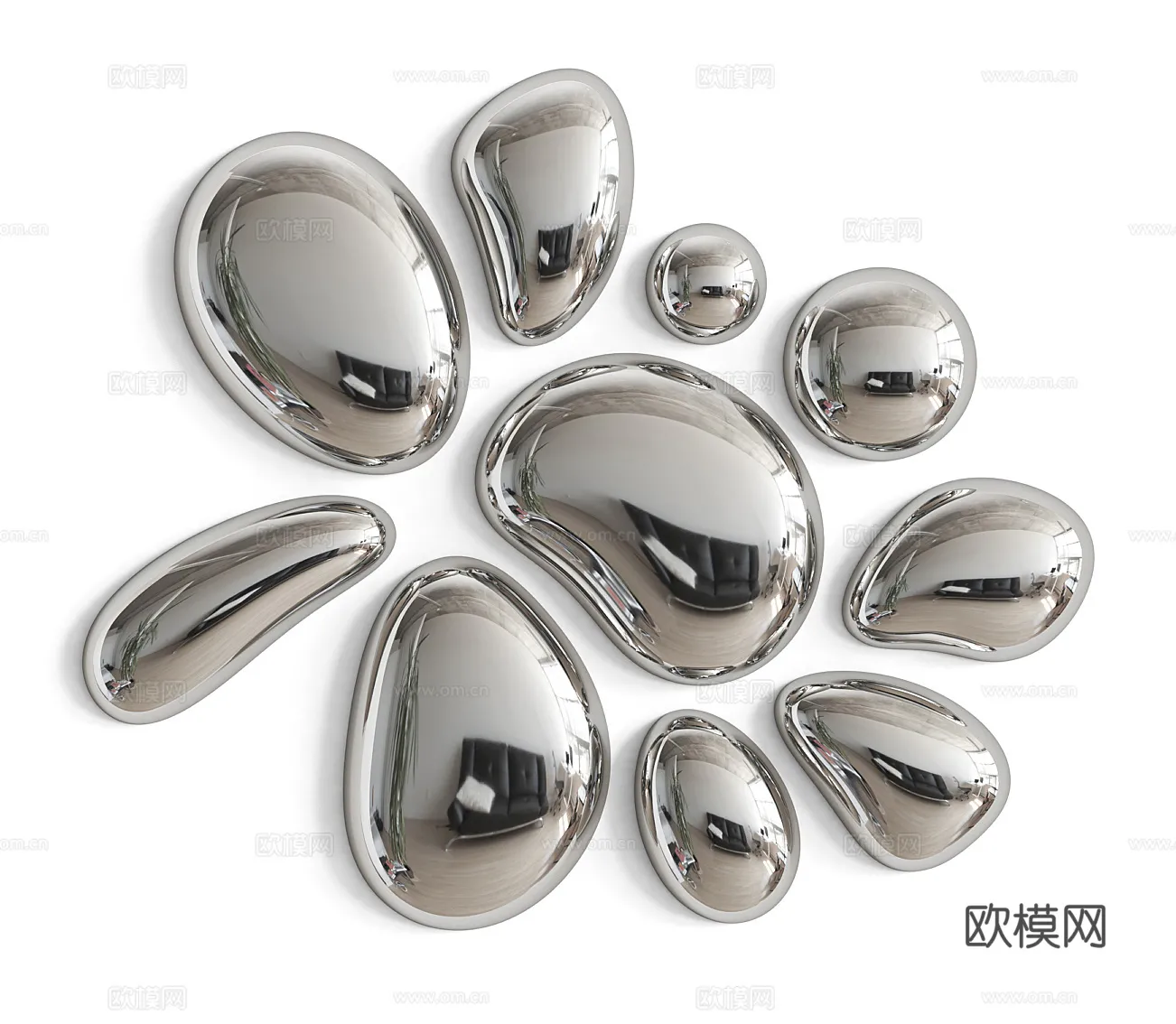 Wall Decoration 3D Models – Decor Sets – 030 – CORONA Render