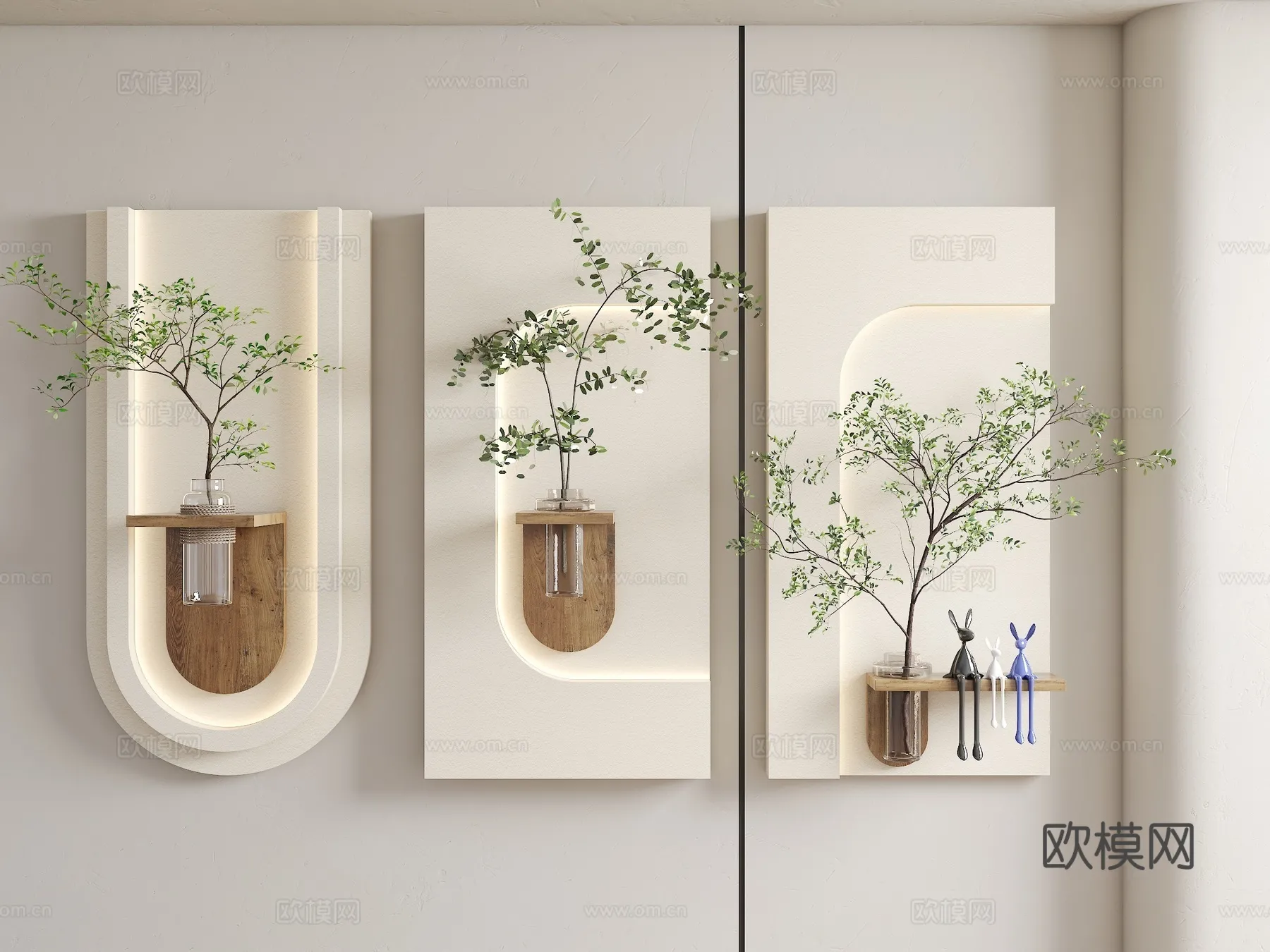 Wall Decoration 3D Models – Decor Sets – 032 – VRAY Render