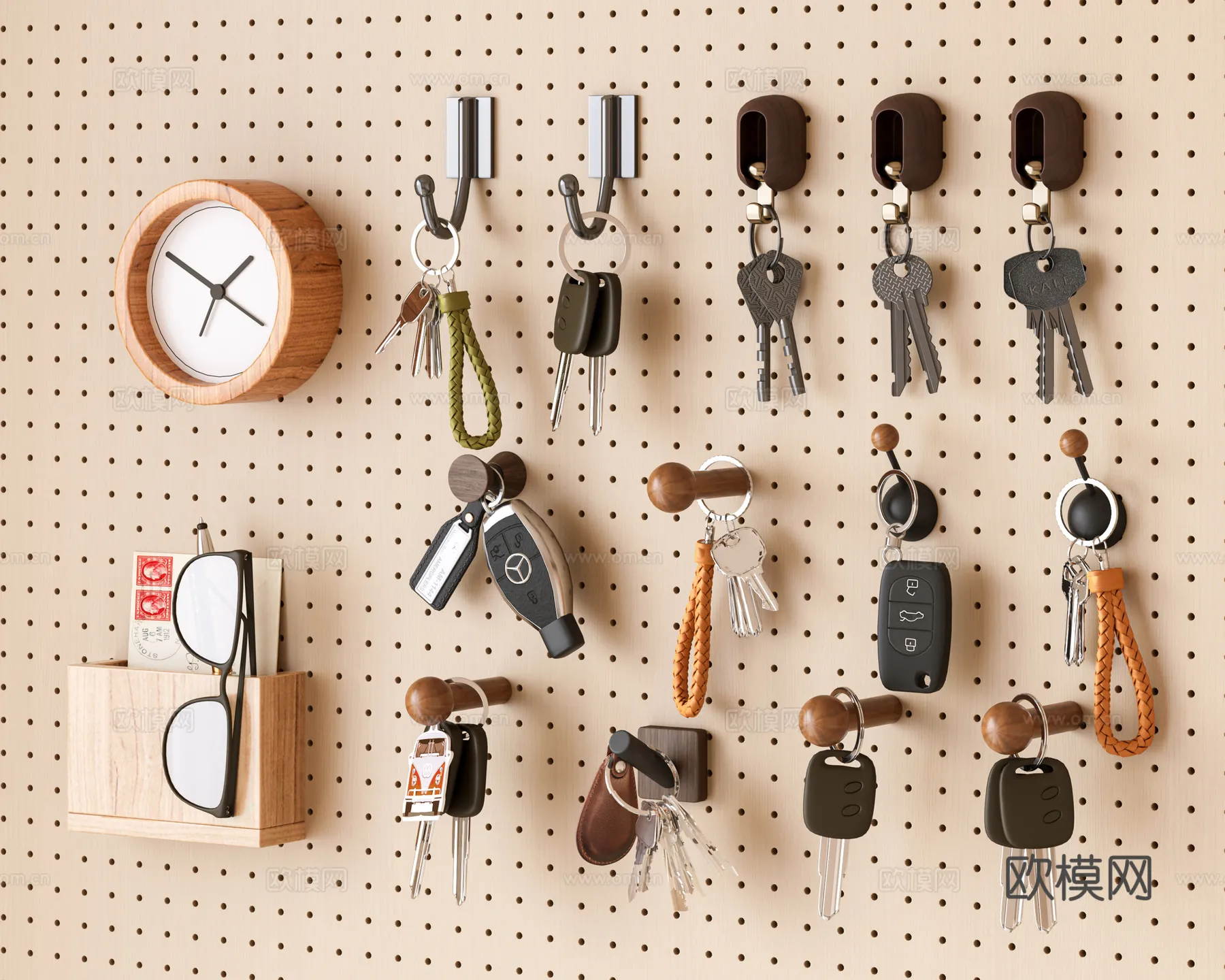 Wall Decoration 3D Models – Decor Sets – 037 – VRAY Render