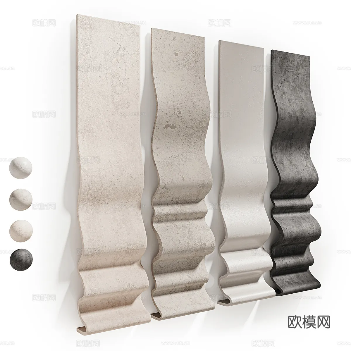 Wall Decoration 3D Models – Decor Sets – 043 – VRAY Render