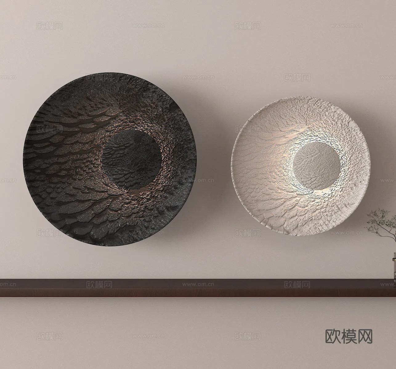 Wall Decoration 3D Models – Decor Sets – 057 – VRAY Render