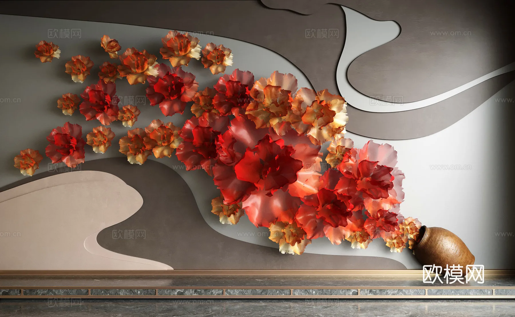 Wall Decoration 3D Models – Decor Sets – 058 – CORONA Render