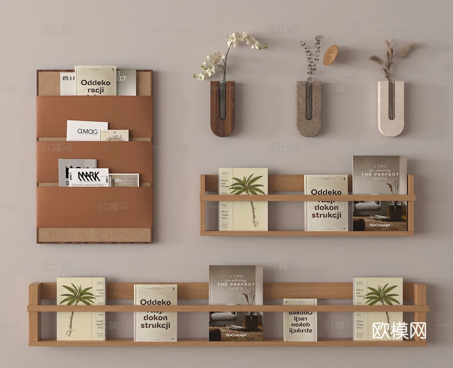 Wall Decoration 3D Models – Decor Sets – 059 – VRAY Render