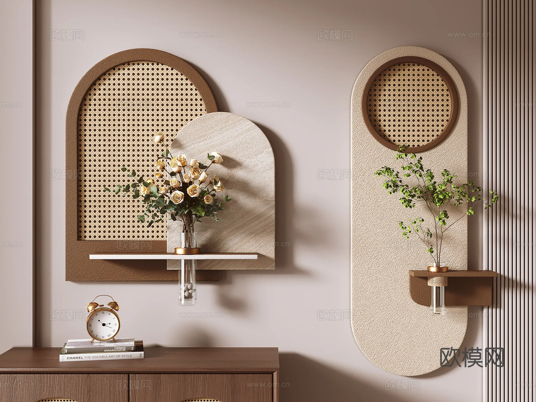 Wall Decoration 3D Models – Decor Sets – 063 – VRAY Render