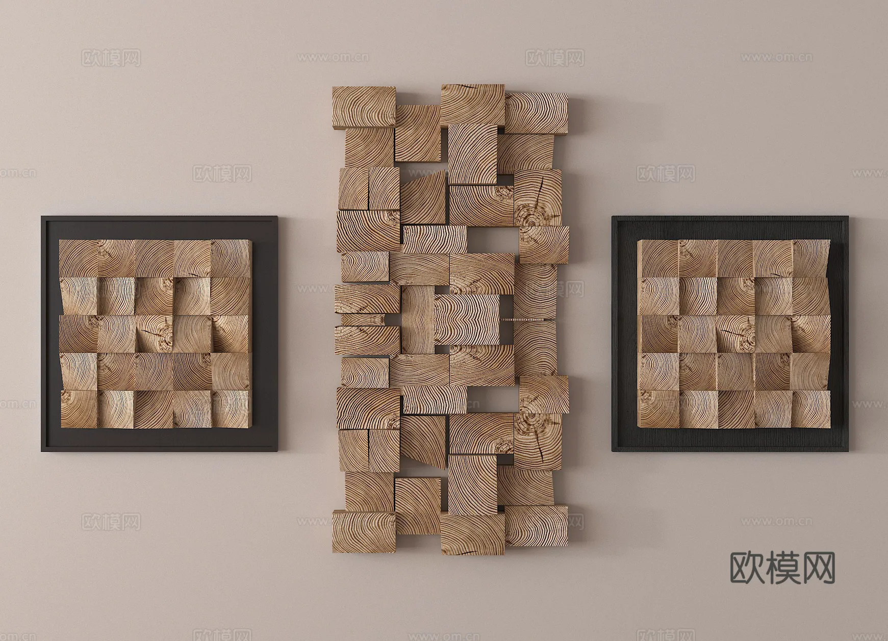 Wall Decoration 3D Models – Decor Sets – 065 – VRAY Render