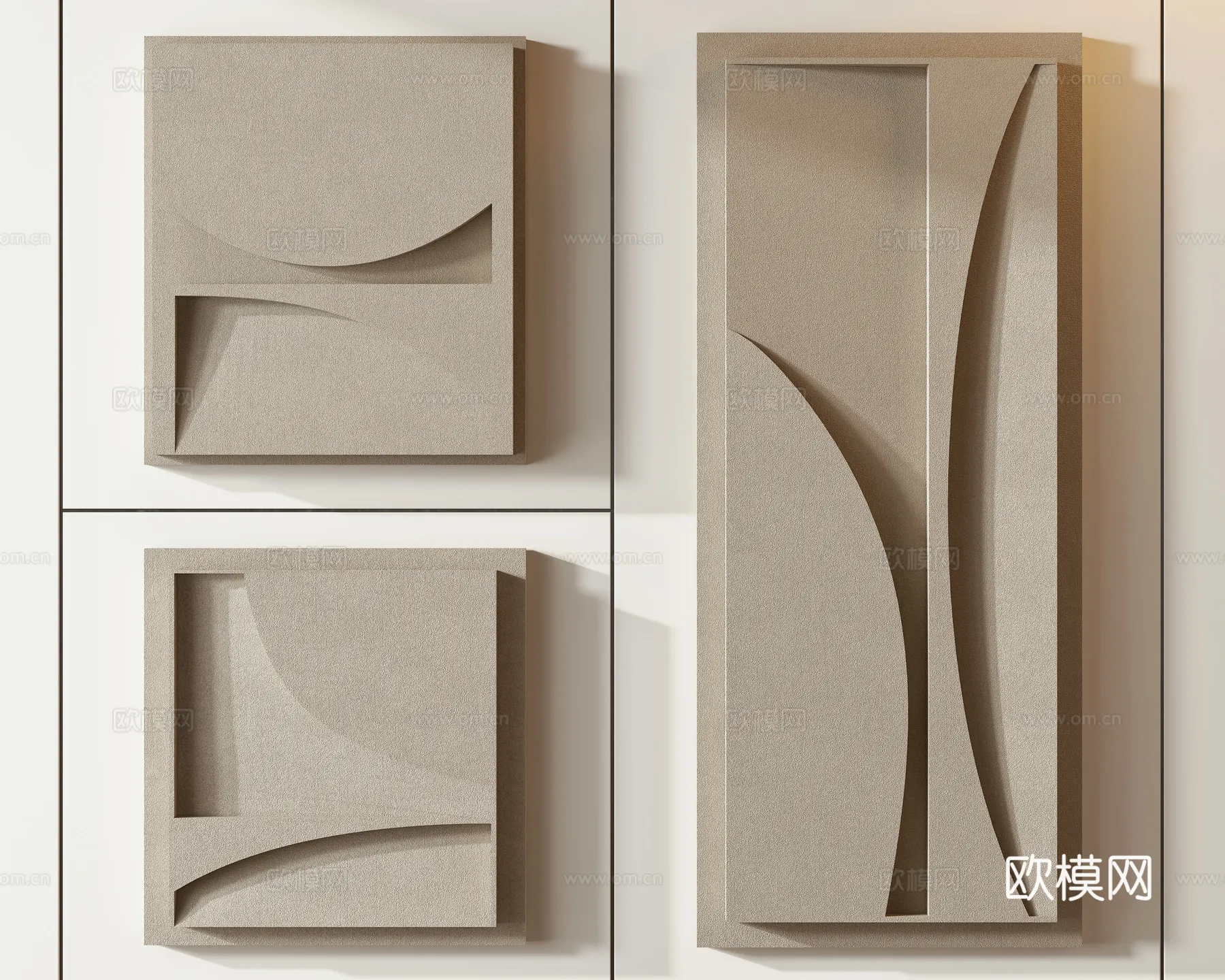 Wall Decoration 3D Models – Decor Sets – 070 – VRAY Render
