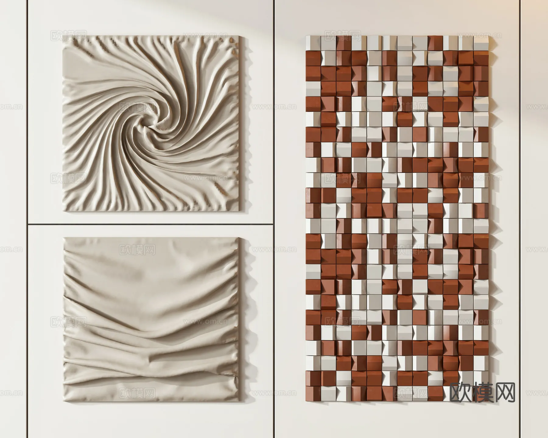 Wall Decoration 3D Models – Decor Sets – 071 – VRAY Render