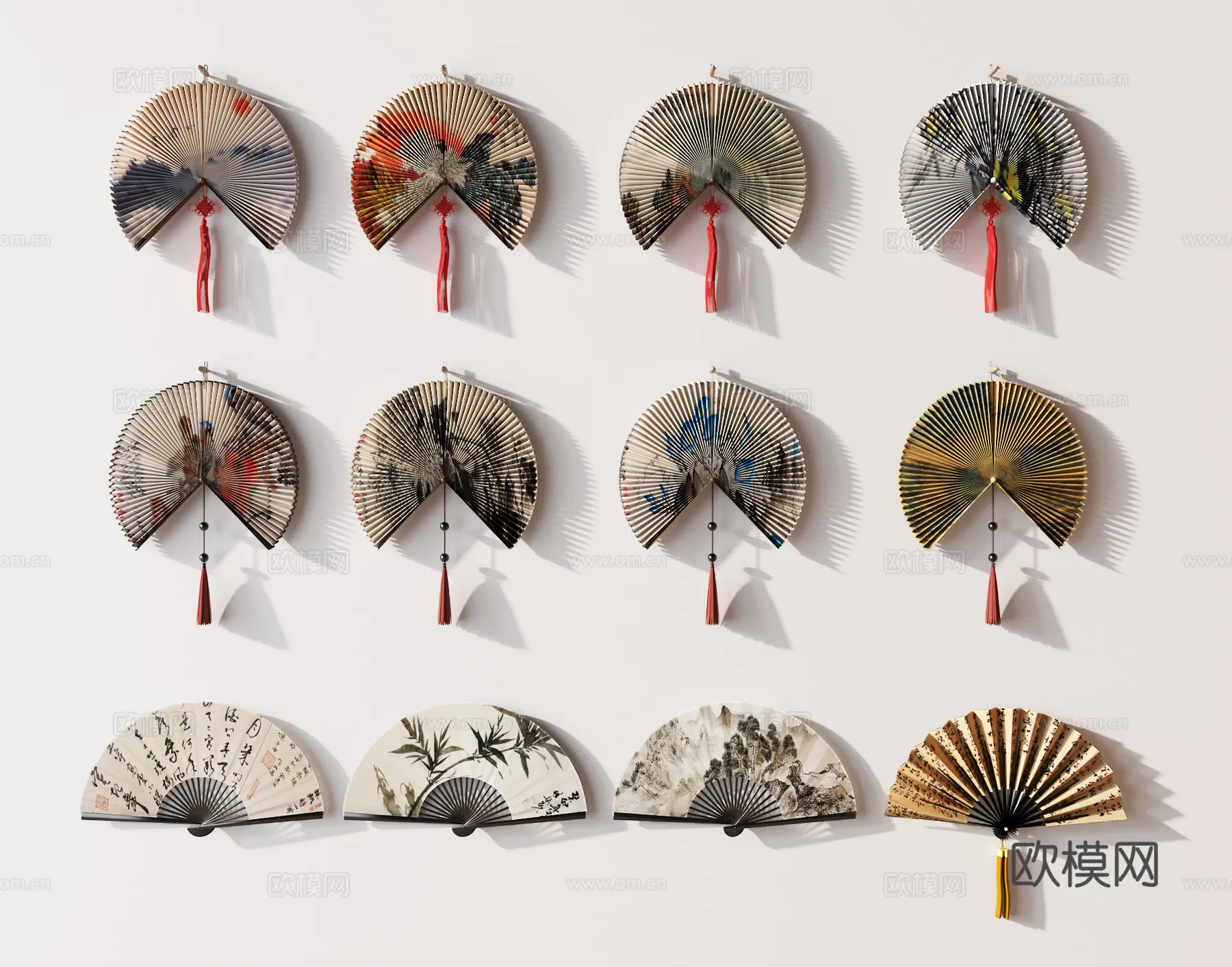 Wall Decoration 3D Models – Decor Sets – 073 – VRAY Render