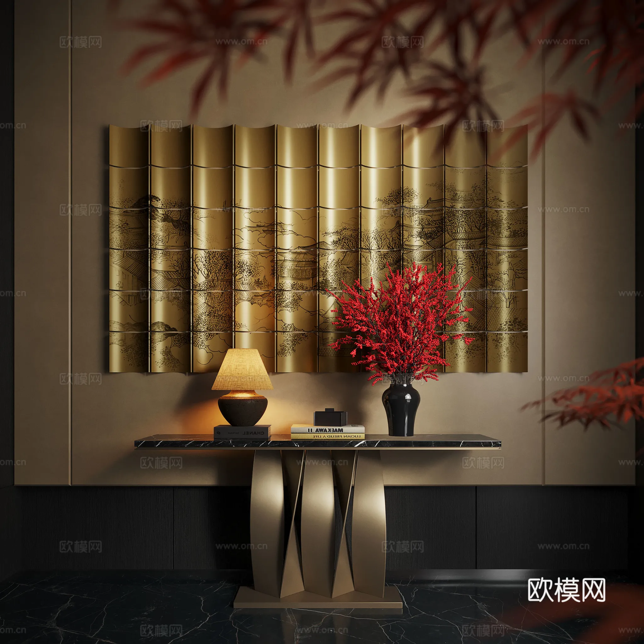 Wall Decoration 3D Models – Decor Sets – 074 – CORONA Render