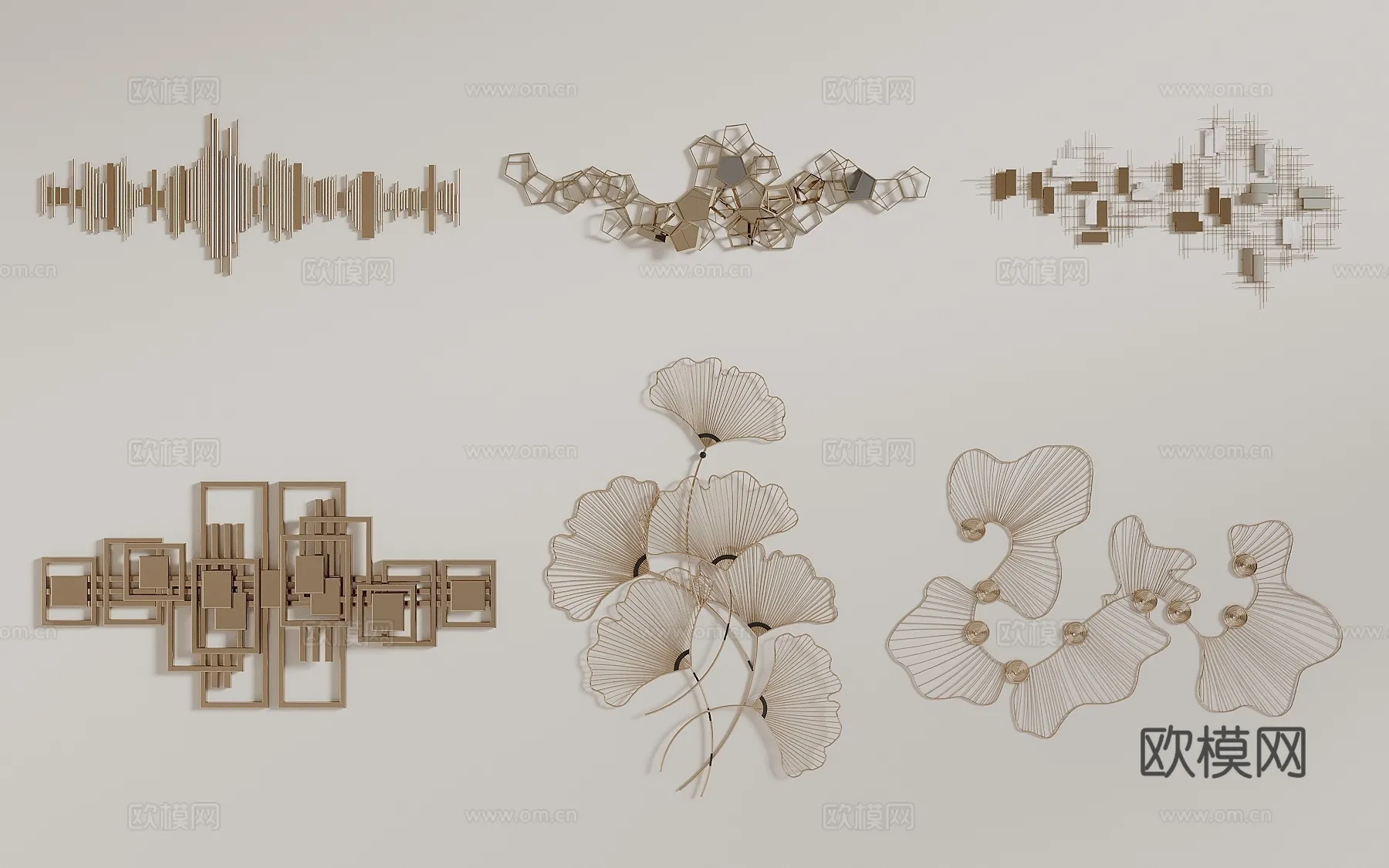 Wall Decoration 3D Models – Decor Sets – 079 – VRAY Render