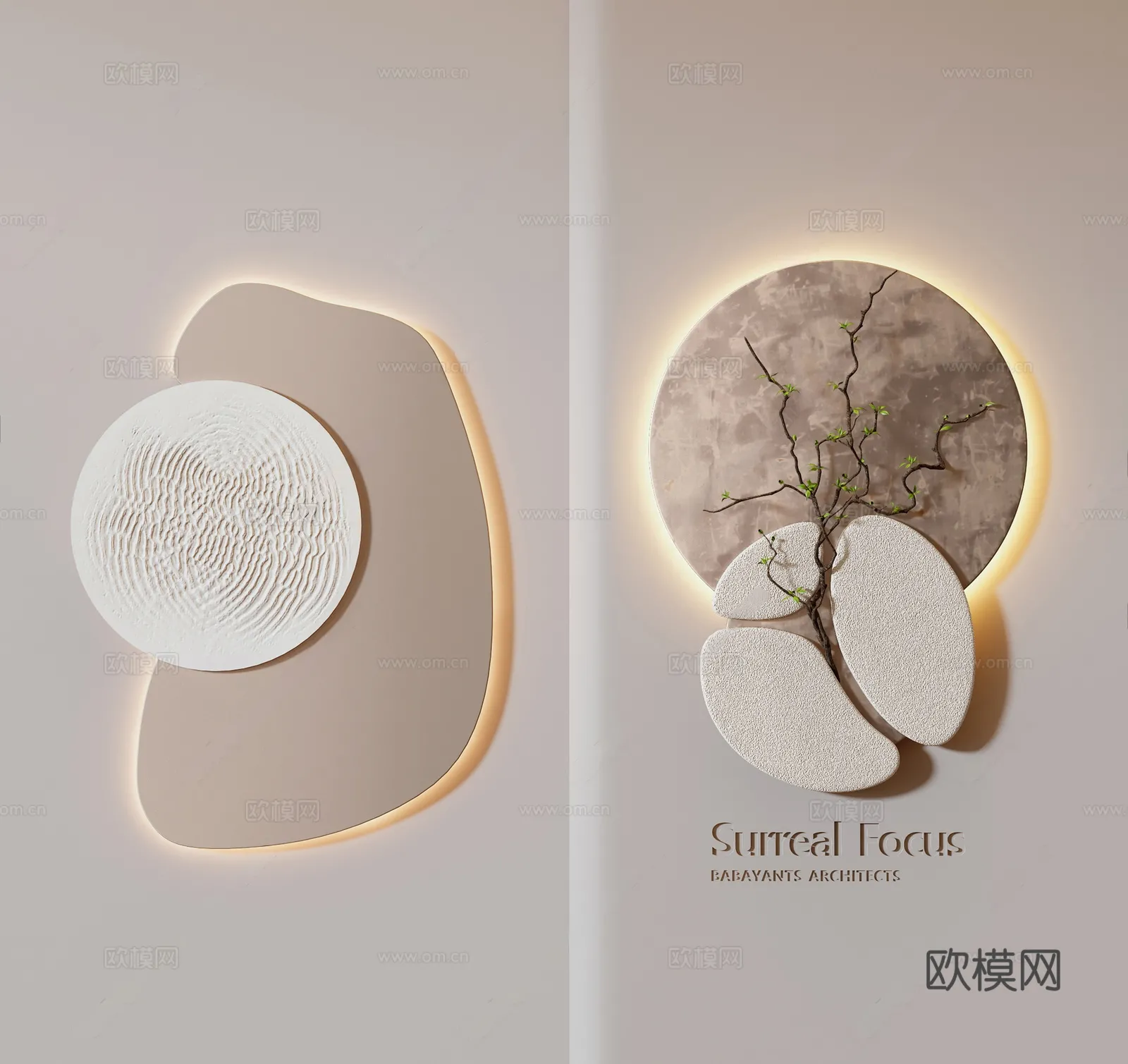 Wall Decoration 3D Models – Decor Sets – 080 – VRAY Render