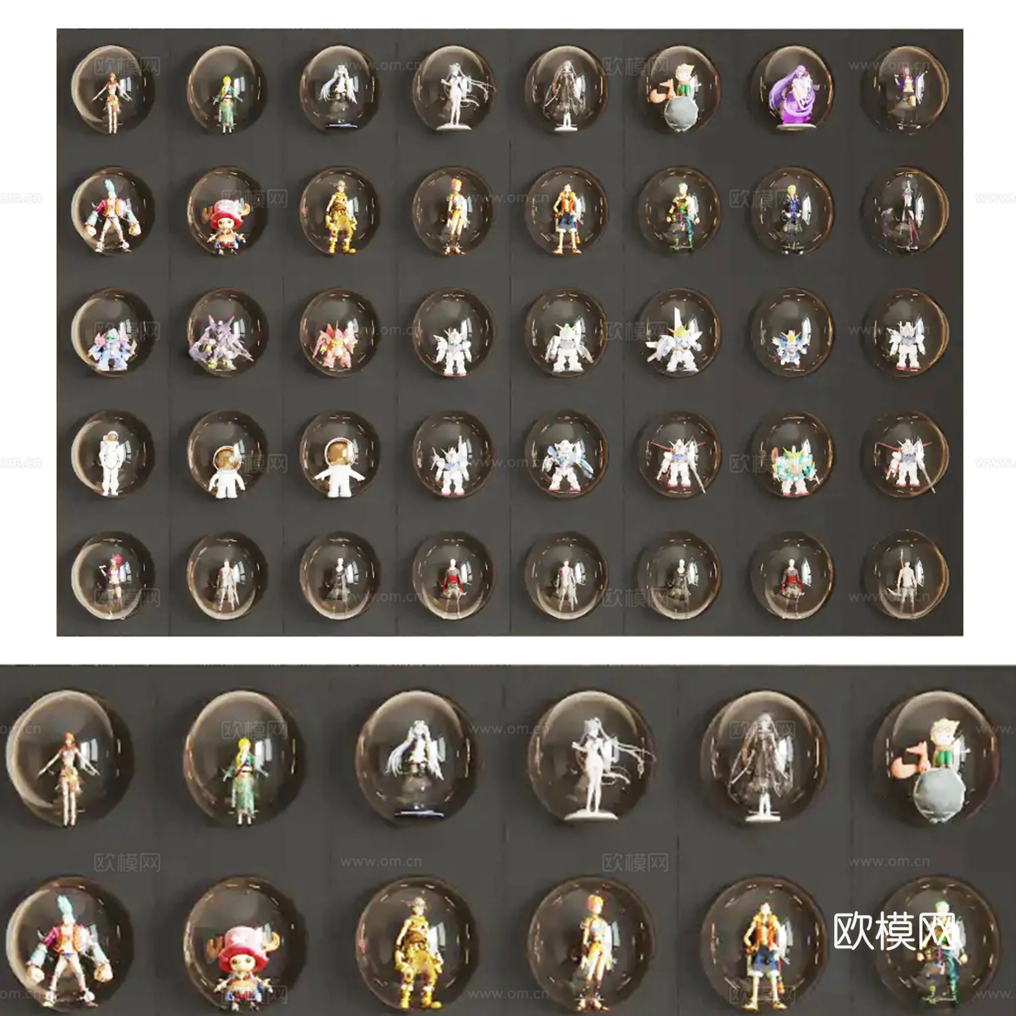 Wall Decoration 3D Models – Decor Sets – 086 – CORONA Render