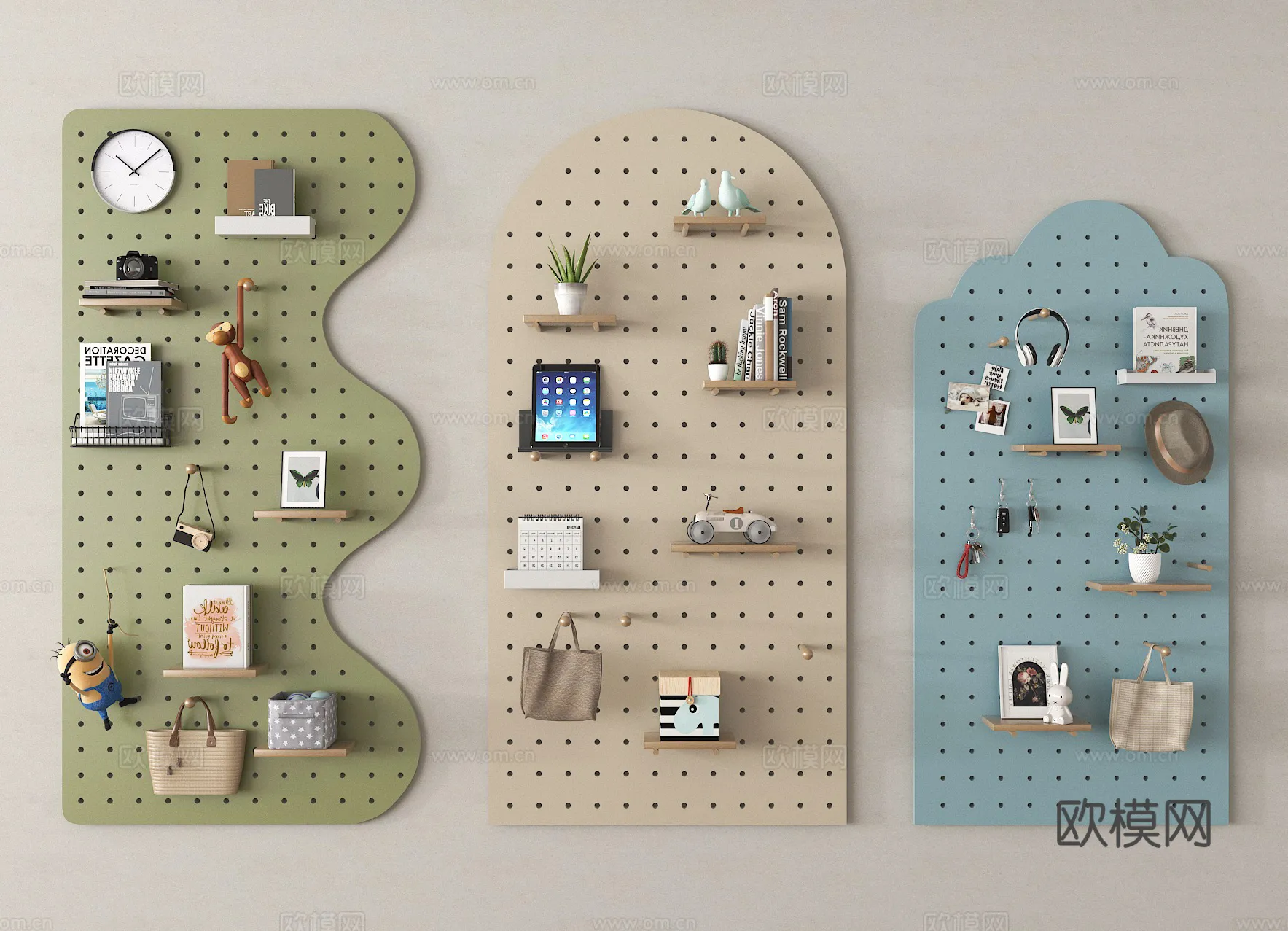 Wall Decoration 3D Models – Decor Sets – 087 – VRAY Render