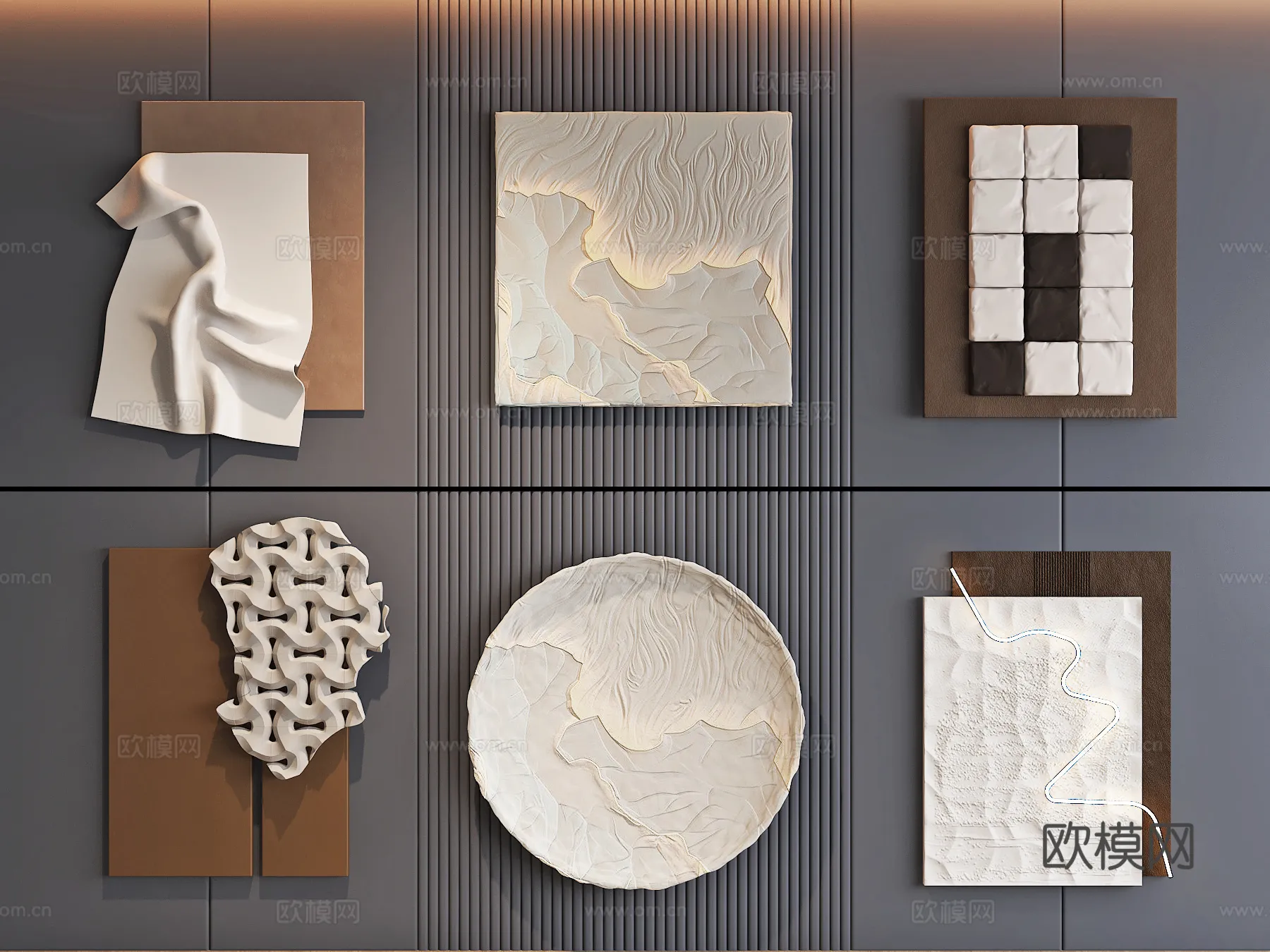 Wall Decoration 3D Models – Decor Sets – 088 – VRAY Render