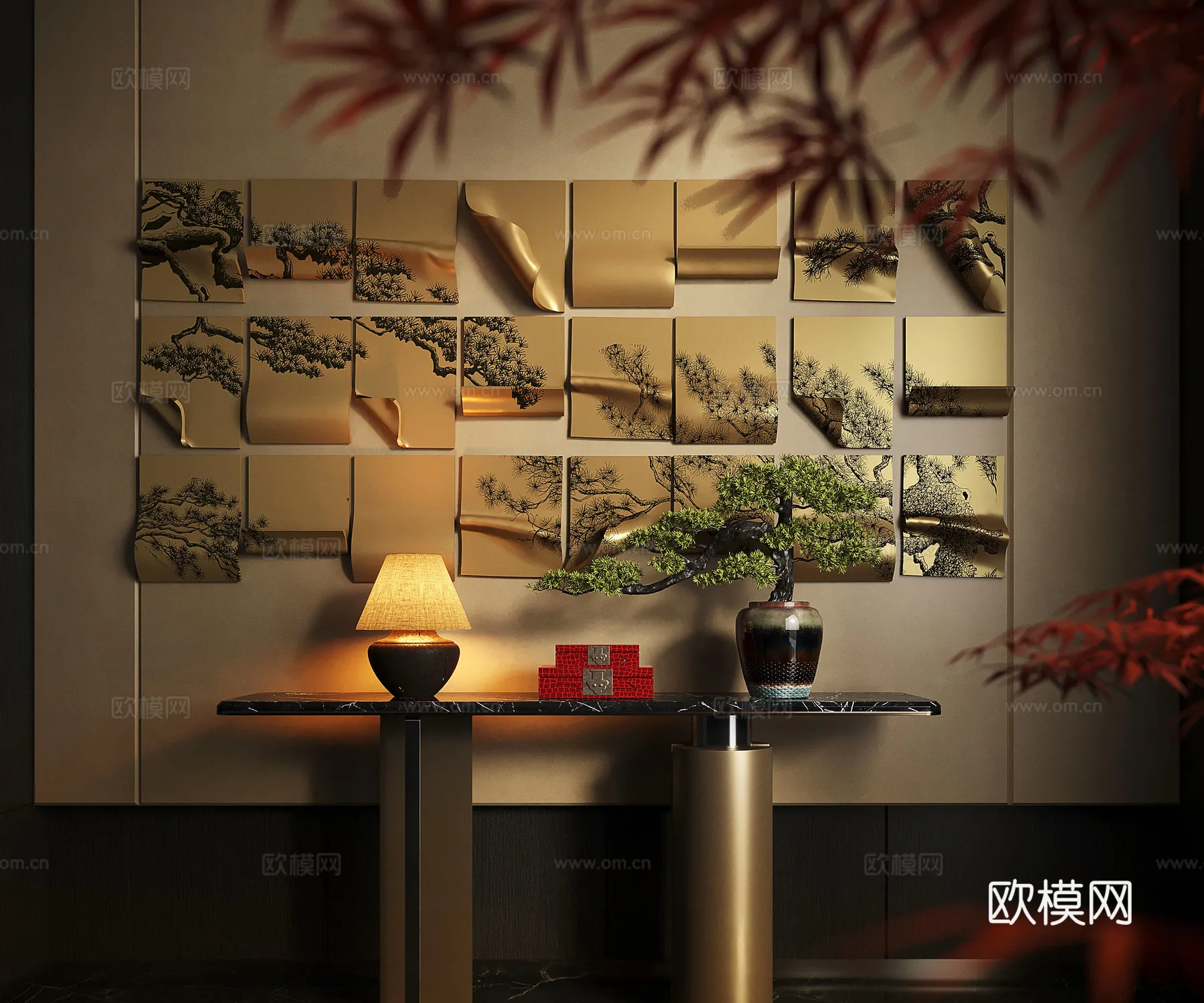 Wall Decoration 3D Models – Decor Sets – 100 – CORONA Render