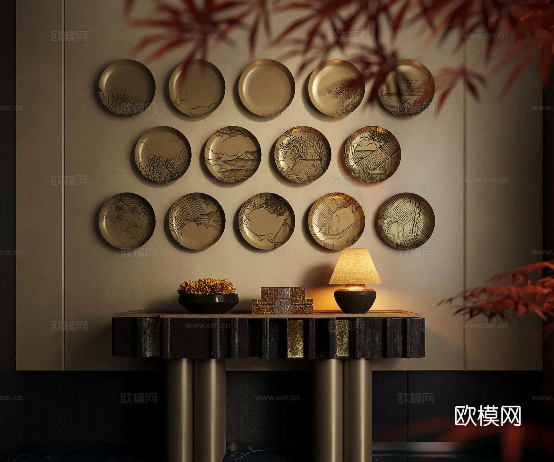 Wall Decoration 3D Models – Decor Sets – 101 – CORONA Render