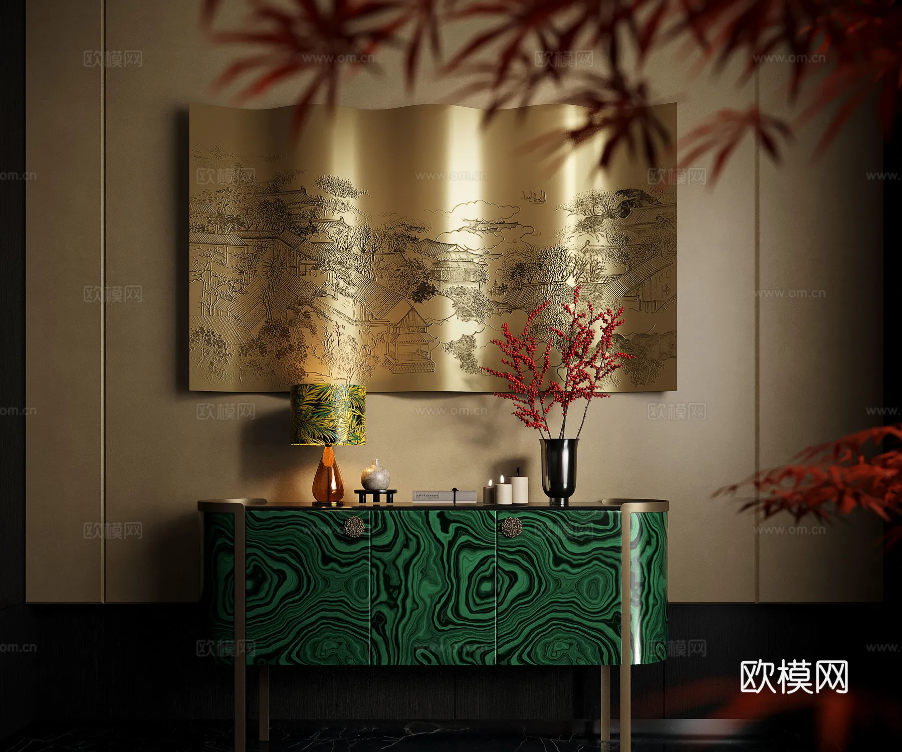 Wall Decoration 3D Models – Decor Sets – 104 – CORONA Render