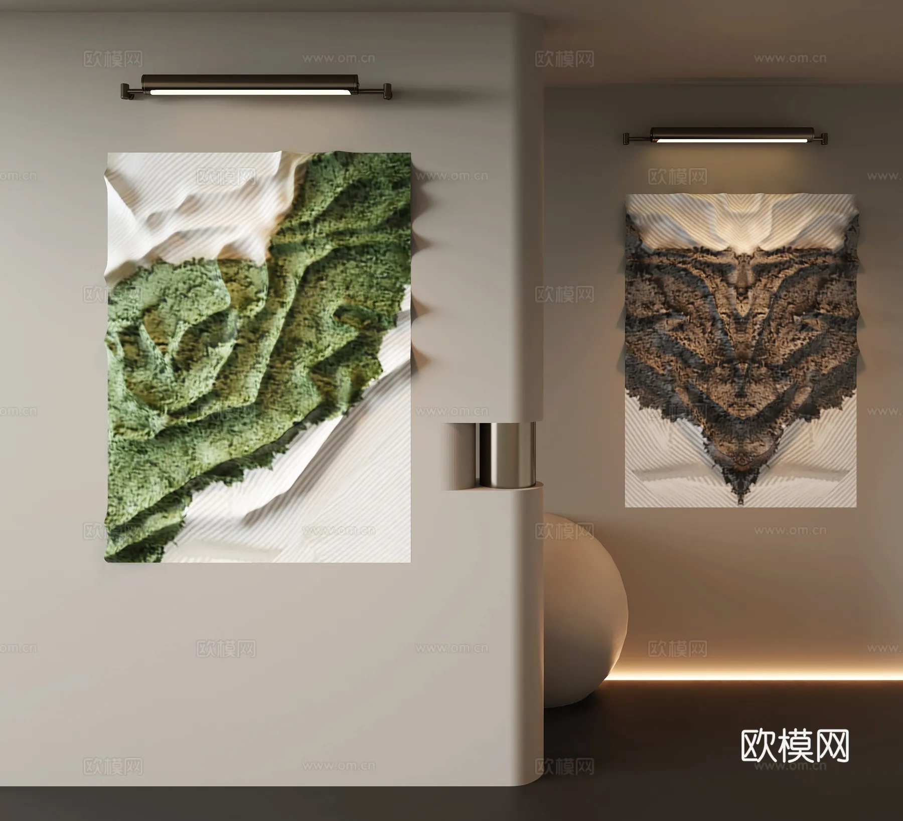 Wall Decoration 3D Models – Decor Sets – 106 – VRAY Render
