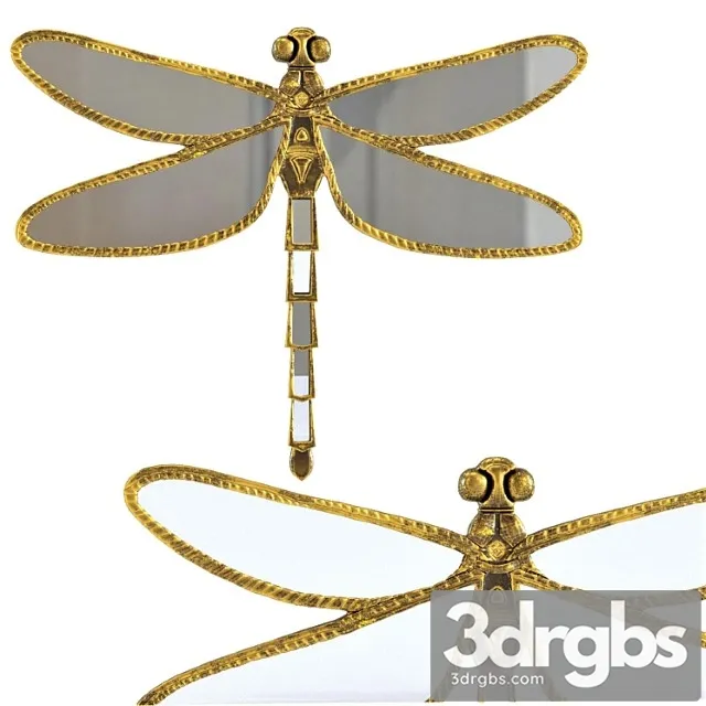 Wall Decoration Dragonfly Mirror 1 3dsmax Download