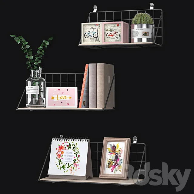 Wall decorative shelf 3DSMax File