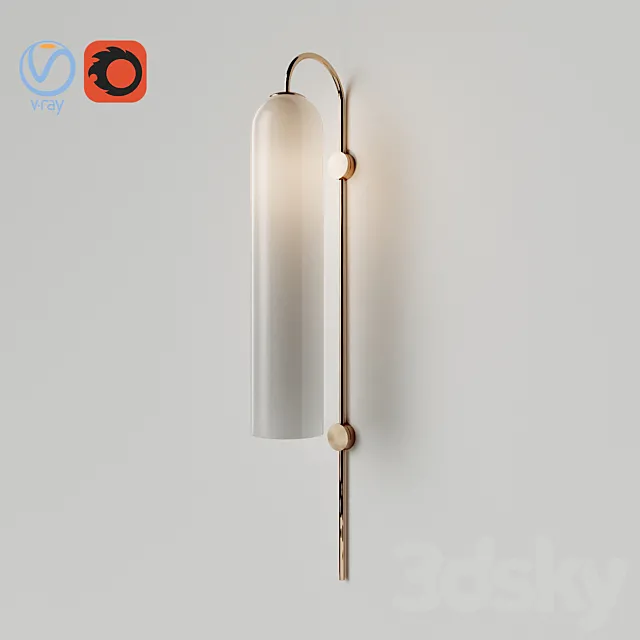 Wall Float Lamp Milky 3DS Max Model