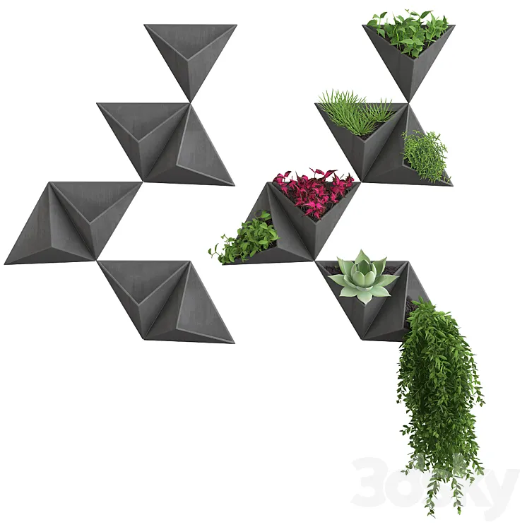 Wall flowers 3DS Max