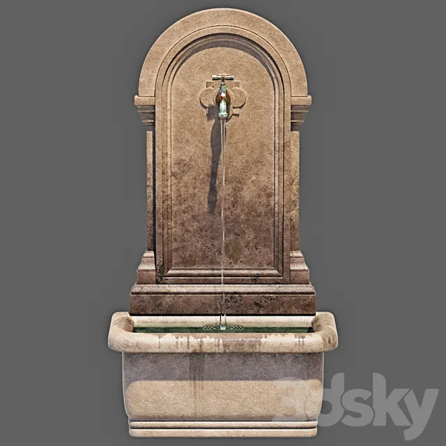 Wall Fountain 3ds Max