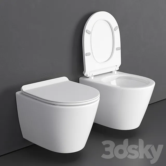 Wall-hung toilet Calipso 3DS Max Model