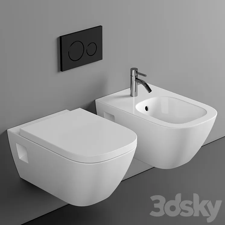 Wall hung toilet Geberit Renova Plan 3DS Max Model