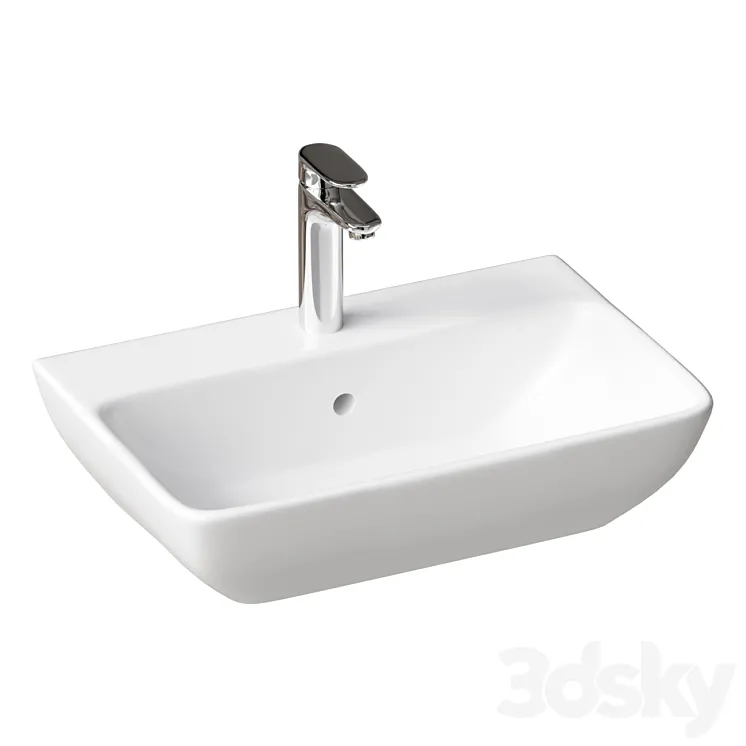 Wall-hung washbasin 60 cm Duravit Me by Starck 2343600000 3DS Max Model