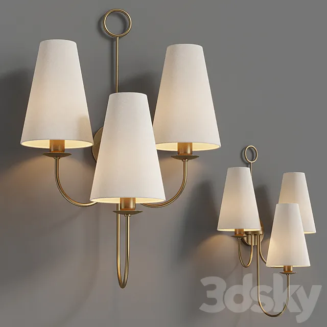 Wall lamp Arteriors Home Toya Sconce 3ds Max