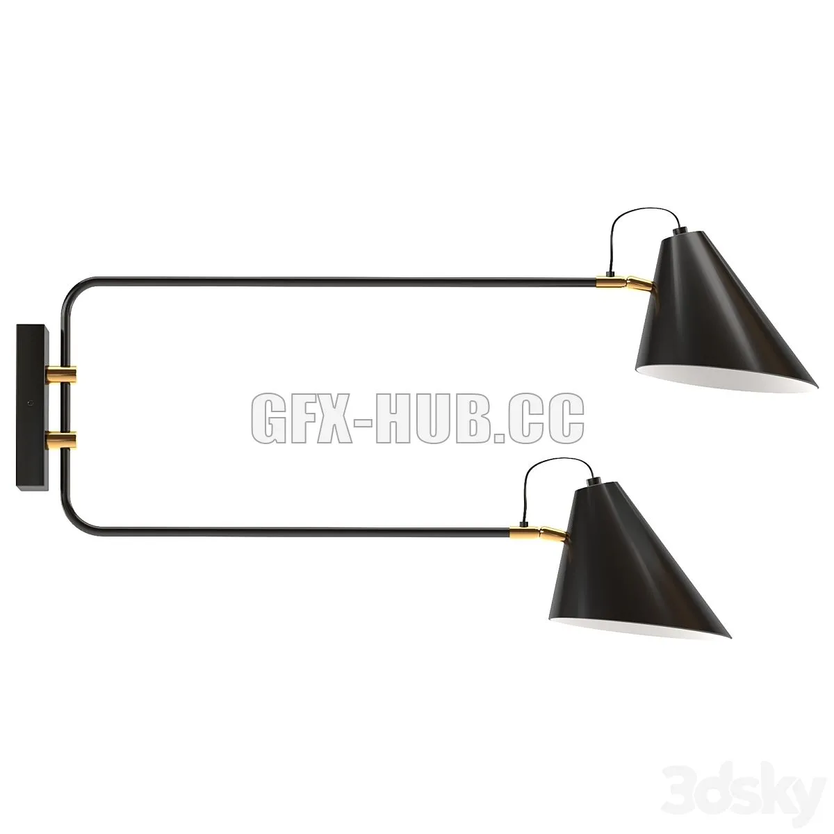 Wall lamp CLUB DOUBLE WALL by House Doctor 3dsMax Model