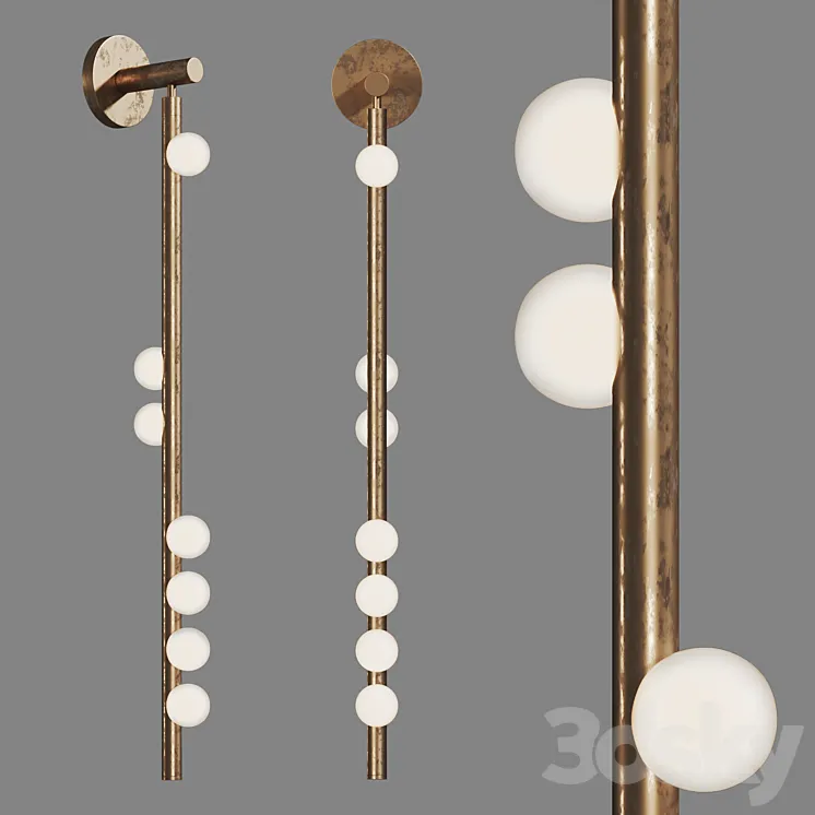 Wall lamp Drop System DSS.07.01 by Lindsey Adelman 3DS Max Model
