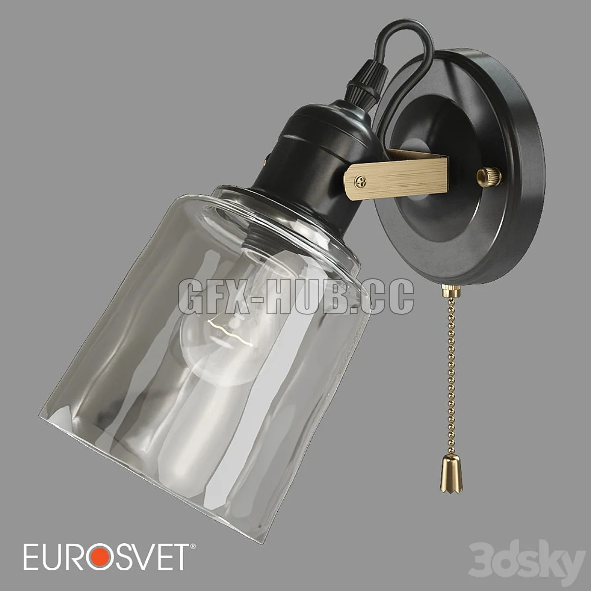 Wall lamp in loft style 3dsMax Model