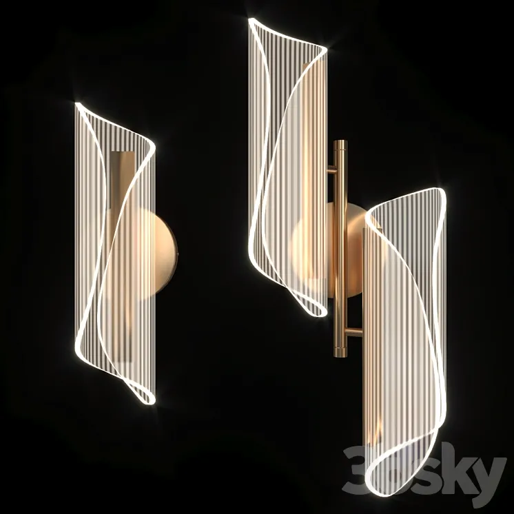 Wall lamp LICAN Nordic Gold 3DS Max