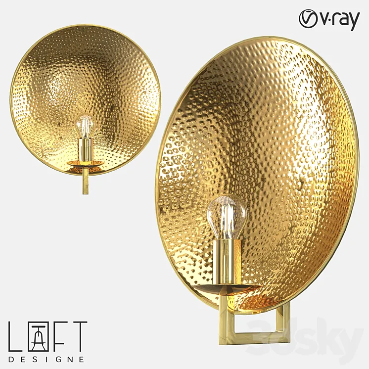 Wall lamp LoftDesigne 10401 model 3DS Max