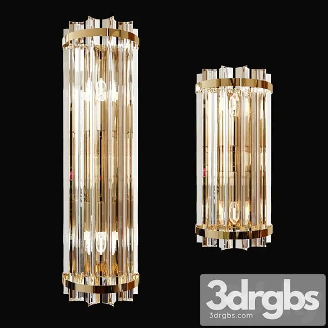 Wall lamp made of glass garda decor (set of 2 – 55cm and 35cm)