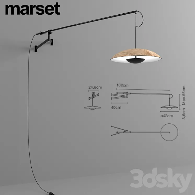 Wall lamp Marset Ginger A XL 42 3DS Max