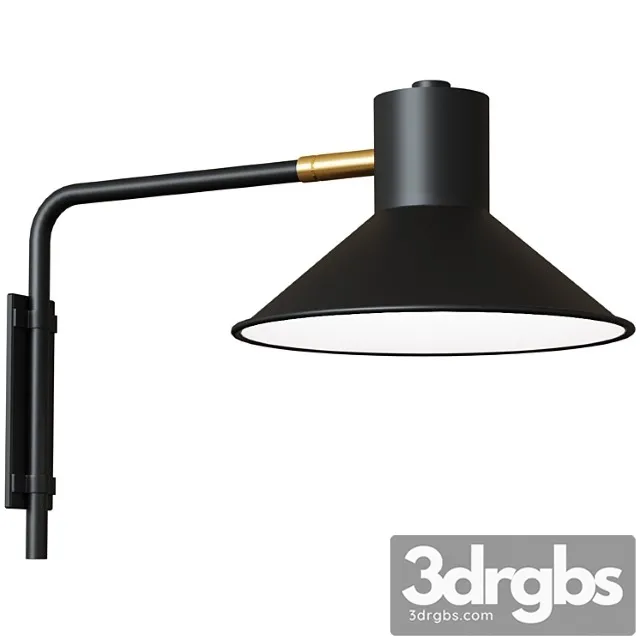 Wall lamp plass black small