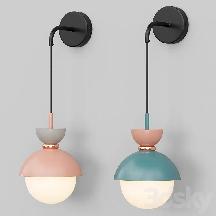 Wall lamp POMPON WALL Lampatron 3DS Max