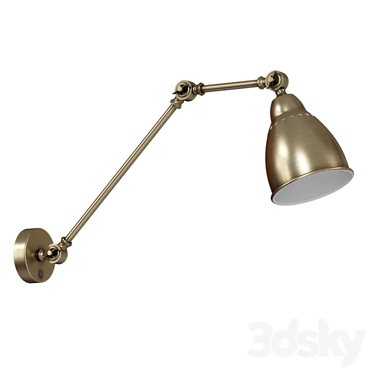 Wall lamp with switch A2055AP-1AB 1BK 1GY 1SS 1WH 3DS Max Model